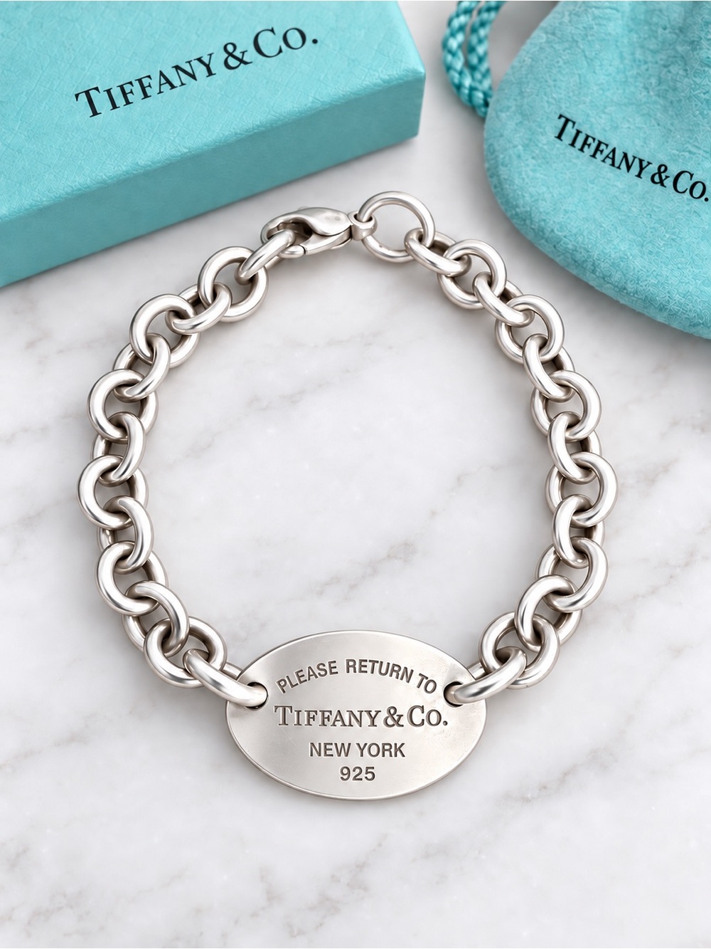 Tiffany & Co. Return to Tiffany Oval Tag Bracelet – 7.5” Sterling Silver